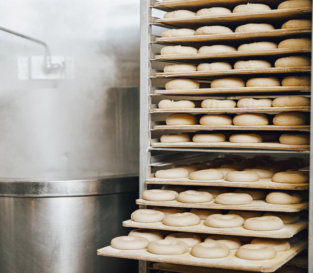 Image of bagels ready to be boiled